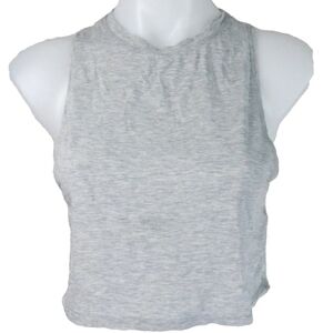 Lululemon Gray Cut Back Crop Tank Top